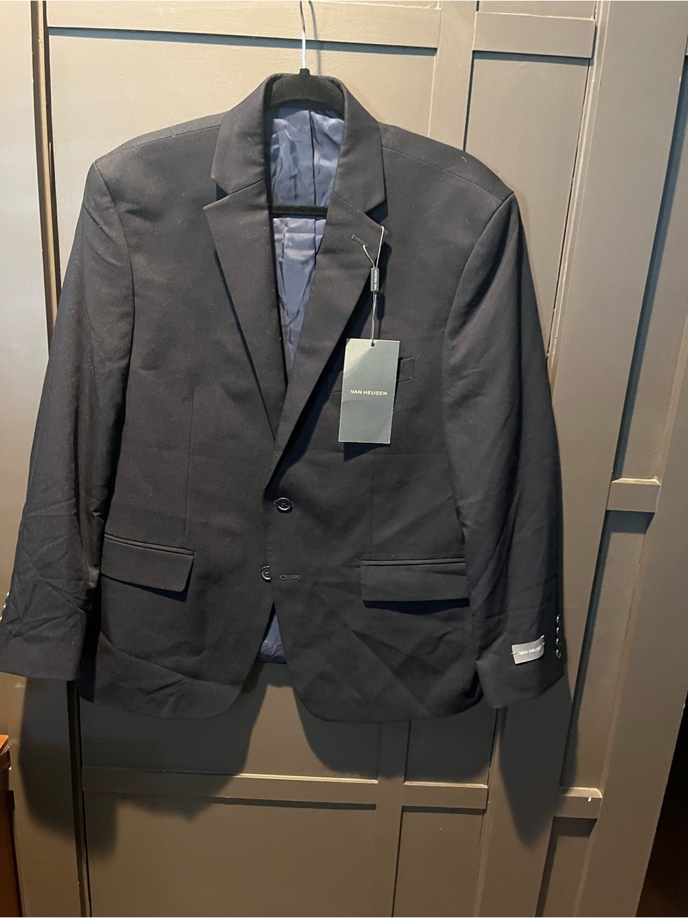 Van Heusen Men's Navy Two-Button Blazer 42 S New